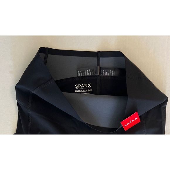 Spanx 20193R Women Sz M Very Black Every Wear Gloss Pockets Leggings - Picture 5 of 8